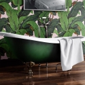 Papier peint floral jungle pour salon Feuilles de Bananiers Roses Réductions