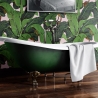 Papier peint floral jungle pour salon Feuilles de Bananiers Roses Réductions