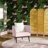 Papier peint floral jungle pour salon Feuilles de Bananiers Roses Vente