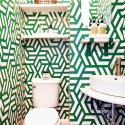 Papier peint adhésif pour salons modernes Géométrica Vert Vente