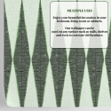 Papier peint vert design géométrique vintage pour salon Chevron Remises