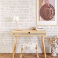 Papier peint moderne design pour salon Blanc Gris Promotion