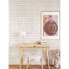 Papier peint moderne design pour salon Blanc Gris Offre