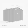 Abri de jardin en tôle galvanisée verte pour outils de jardin Ortisei NATURE 277x191x202cm Prix