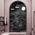 Papier peint élégant gris et noir pour salon Nuvole Vintage Promotion