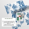 Papier peint vintage forêt blanc et bleu Toile de Jouy Blu Caractéristiques