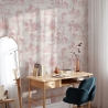 Papier peint vintage avec paysages roses pour salon Toile de Jouy Rosa Vente