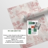Papier peint vintage avec paysages roses pour salon Toile de Jouy Rosa Catalogue