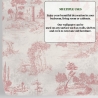 Papier peint vintage avec paysages roses pour salon Toile de Jouy Rosa Choix