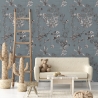 Papier peint élégant à motifs de feuilles pour chambre à coucher Illustrations Florales Vente