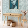 Papier peint vintage artistique pour salon chambre Géometrica Azzurra Vente