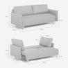 Canapé-lit 2 places style scandinave dossier inclinable Chara Catalogue