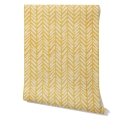 Papier peint adhésif vintage pour salon Géométrique Jaune Remises
