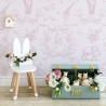 Papier peint floral avec animaux pour chambre d'enfant Rose Vittorienne Vente