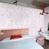 Papier peint floral avec animaux pour chambre d'enfant Rose Vittorienne Remises