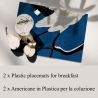 Ensemble de 2 sets de table lavables 42x30 cm Aironi Blu Vente