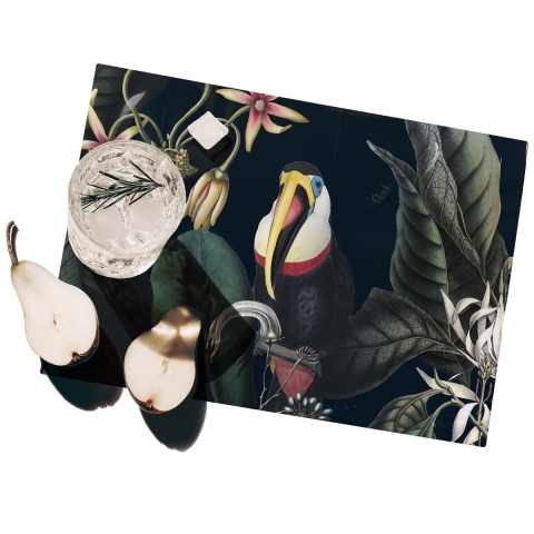 Set de 2 sets de table lavables imprimé animaux de la jungle 42x30 Dark Jaguar Promotion