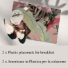 Ensemble de 2 sets de table pour le petit-déjeuner 42x30 Forêt Rose Vente