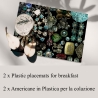 Set de 2 sets de table élégants et lavables pour petit-déjeuner Gioielli Vente