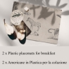 Lot de 2 sets de table petit déjeuner style vintage naturel Savana Vente