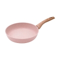 Poêle antiadhésive 24 cm en aluminium effet granit rose Stonerose Promotion
