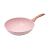 Wok antiadhésif effet granit rose 28 cm Bisetti Stonerose Promotion
