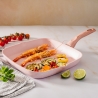 Batterie de cuisine induction 10 pièces effet granit rose Stonerose Remises