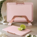 Ensemble de 3 planches à découper en plastique effet granit rose Bisetti Stonerose Vente