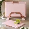 Ensemble de 3 planches à découper en plastique effet granit rose Bisetti Stonerose Vente