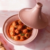 Tajine antiadhésive en céramique rose 26cm Bisetti Stonerose Vente