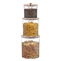 Ensemble de 3 bocaux de cuisine empilables hermétiques Stonerose Offre