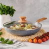 Poêle antiadhésive en aluminium 28 cm avec couvercle Pierre Gourmet Vente