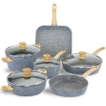Ensemble de 10 pièces de casseroles et poêles en aluminium antiadhésif Pierre Gourmet Promotion