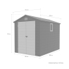 Cabane de jardin 192x278x219cm en polypropylène d'extérieur Trasimeno Modèle
