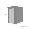 Abri de jardin box en polypropylène 130x190x196cm d'extérieur Nemi Modèle