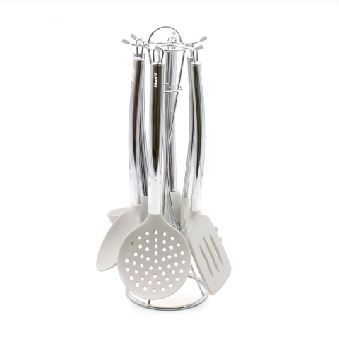 Ensemble de 6 ustensiles de cuisine en silicone avec support en métal Stonewhite Promotion