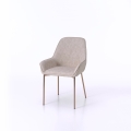 Ensemble de 4 chaises modernes avec accoudoirs en similicuir beige pour cuisine Nath Promotion