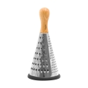 Râpe à main en acier inoxydable conique 3 lames manche en bois Bisetti Promotion