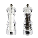 Ensemble de moulins à sel et poivre manuel transparent 17,5 cm Bisetti Promotion