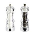 Ensemble de moulins à sel et poivre manuel transparent 17,5 cm Bisetti Promotion