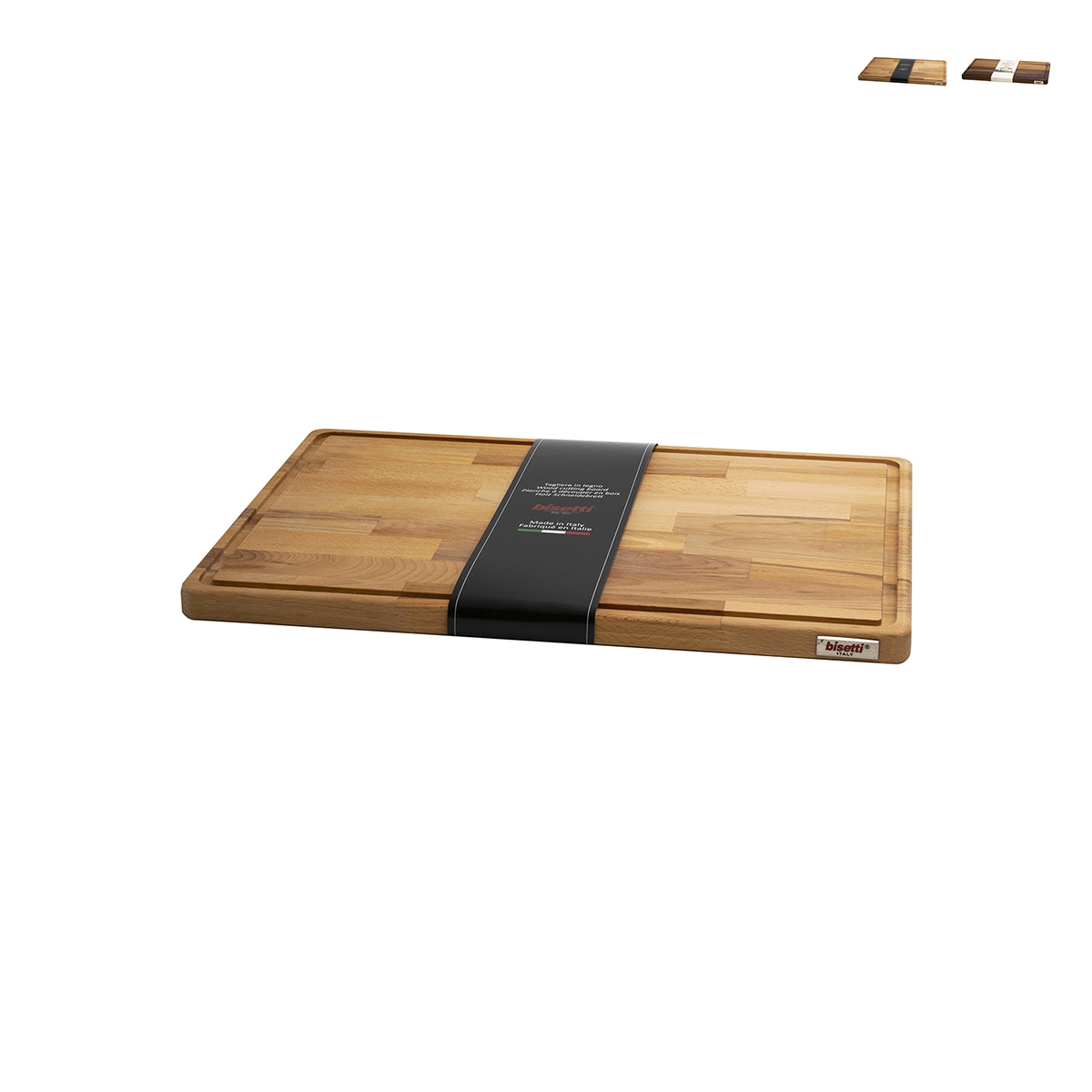 Planche à découper en bois avec rebord pour jus 35x23x2cm Bisetti Promotion Planche à découper en bois avec rebord pour jus 35x23x2cm Bisetti Promotion
