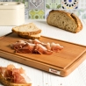 Planche à découper en bois avec rebord pour jus 35x23x2cm Bisetti Vente
