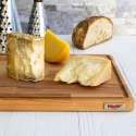 Planche à découper en bois 45x30x2 cm avec bord ramasse-jus Bisetti Vente
