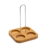 Ensemble moulin à poivre et sel épices 4 pièces avec base en bois de hêtre Bisetti Vente