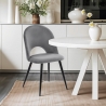 Chaise salle à manger cuisine moderne en velours rembourrée Zarda Vente