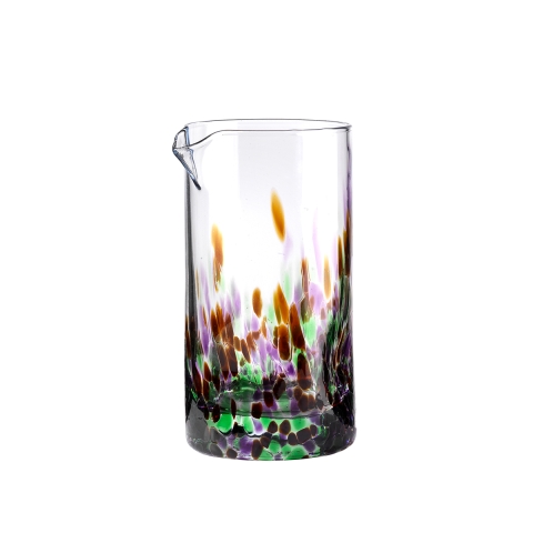 Carafe d'eau en verre 0,5lt multicolore 15cm Banderoles Promotion