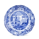 Set de 4 assiettes plates moyennes en terre cuite décorée style anglais Blue Italian Promotion