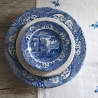 Set de 4 petites assiettes en terre cuite style anglais 19x19x2 cm Blue Italian Vente