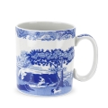 Ensemble de 4 tasses en porcelaine avec soucoupes décorées style anglais Blue Italian Promotion