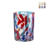 Set de 6 verres à eau en verre coloré design créatif 10cm Banderoles Promotion